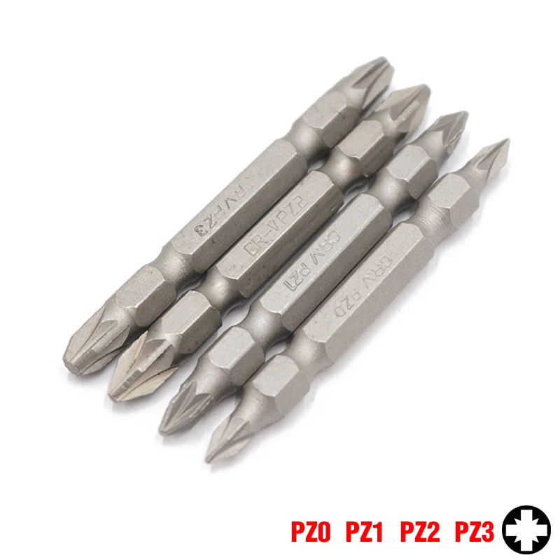 Набор бит posiidriv PZ0 PZ1 PZ2 PZ3 из хромованадиевой стали длина 65 мм Длина 1/4 дюйма 6 35
