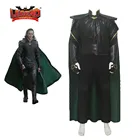 Loki Косплей Костюм накидка наряд Хэллоуин Карнавал косплей костюм для мужчин