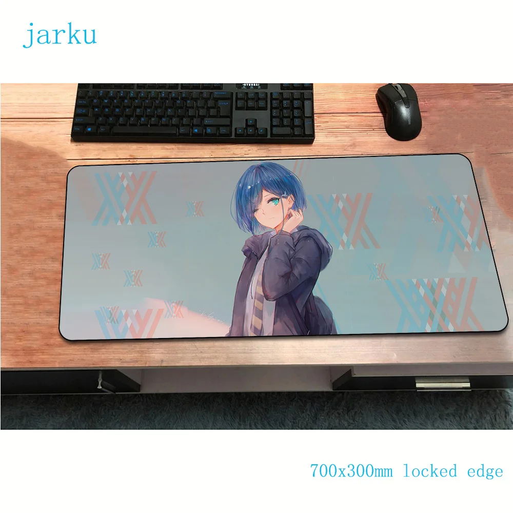 Коврик для мыши darling in the franxx, 700x300x2 мм, игровой коврик для мыши, подарок на Хэллоуин, офисный коврик для ноутбука, Настольный коврик, 3d коврик для игры, геймерские коврики