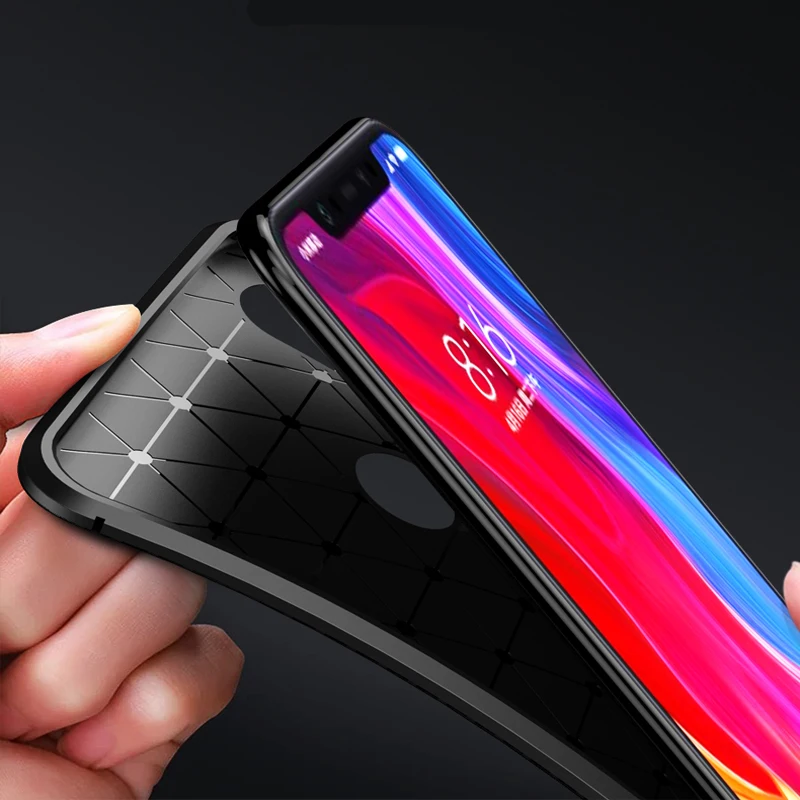 Роскошный чехол для телефона из углеродного волокна Redmi GO Note 7 pro противоударный