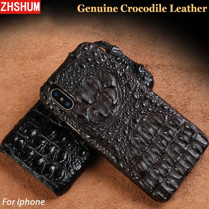 Genuine Crocodile Leather Case for Iphone 11 Pro Max X 8 Plus 7 XS MAX XR 6S Luxury Handmade Skin Back Cover Apple pro 6 S XI fundas couqe shell |