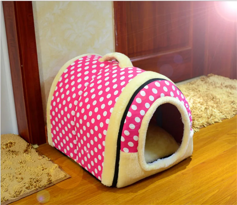 Pet Cat Igloo кровать маленькая собака мягкая Met House ветрозащитная покрытая ручкой