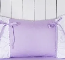 Роскошное фиолетовое Сирень Кружева рюшами постельных принадлежностей полный