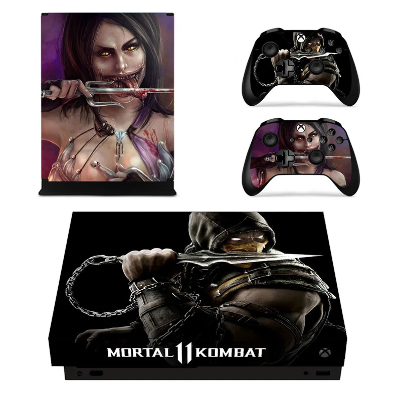 YSX1X2148 Виниловая кожа X box one x skins наклейка mmoral Kombat 11 наклейки pegatinas Adesivo для xbox one x консоли и два контроллера - Цвет: YSX1X2148