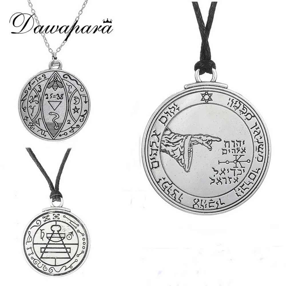 Dowapara Wicca Colar Masculino медальон в форме монеты Pentagrama украшения из сериала