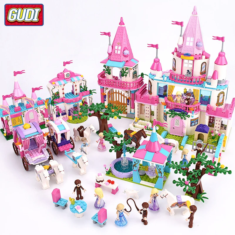 Девушки Алиса принцесса девушки королевская коляска Душ Ванна розовый замок