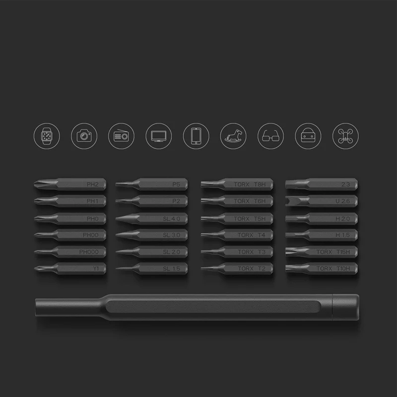 Набор отверток Xiaomi Mijia Wiha 24 высокоточные магнитные биты ручка из алюминиевого сплава Антикоррозийные инструменты Wiha DIY