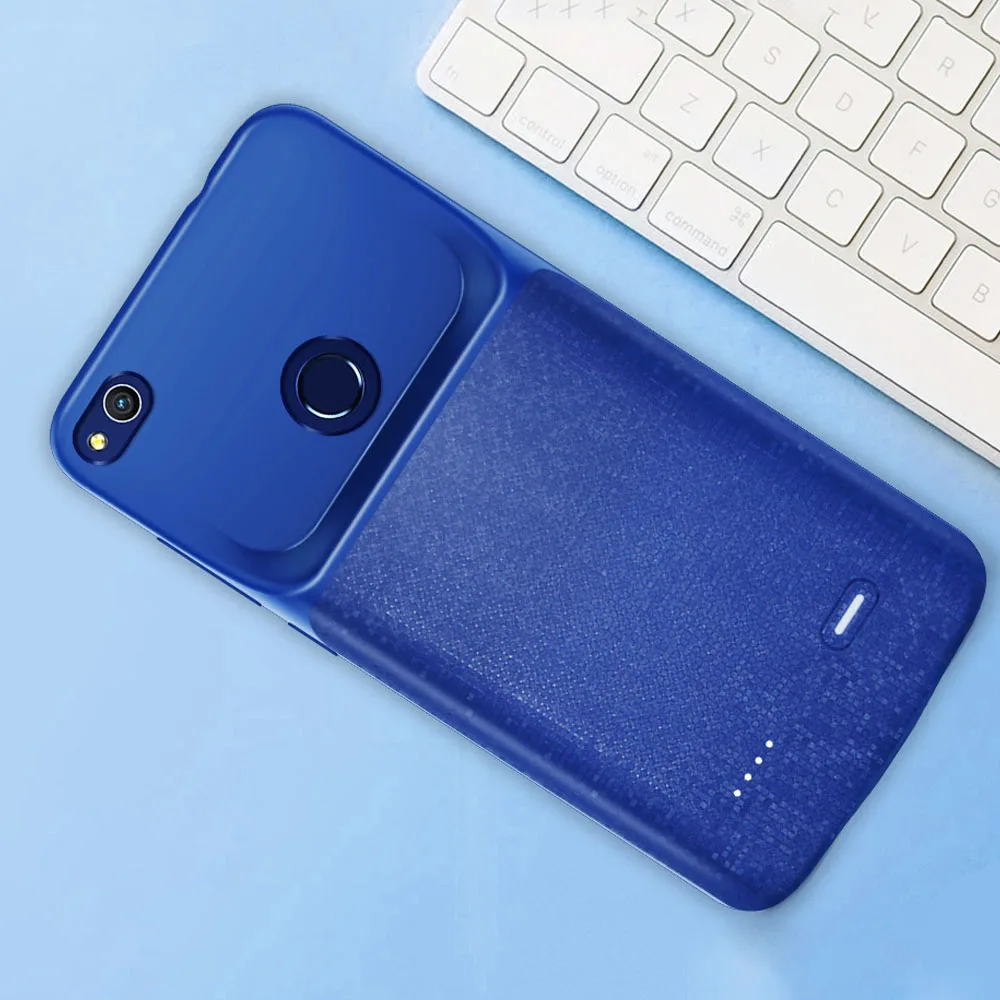 JINXINGCHENG чехол с зарядным устройством для huawei Honor 8 Lite, 4700 мА/ч, быстрое зарядное устройство с зажимом для huawei P9 Lite, чехол - Цвет: Темно-синий