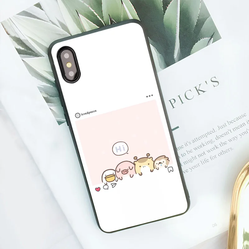 Чехол для iPhone 8 Plus чехол 6 6S 7 X Xs Max XR черный бант цвет столкновение Кошка милый