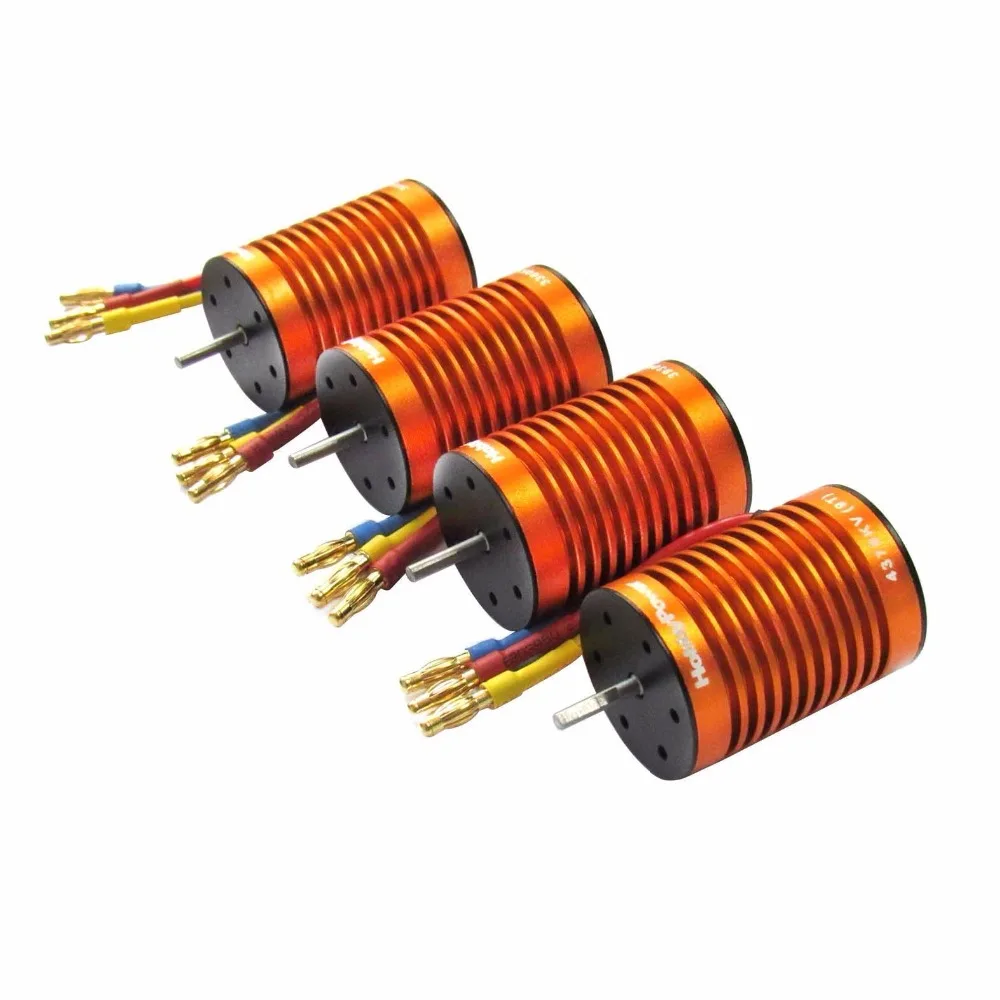 Безщеточный мотор Hobbypower 4 Poles 3650 9T 4370KV 10T 3930KV 12T 3300KV 13T 3000KV 540 для 1/10 1/12 RC гоночных