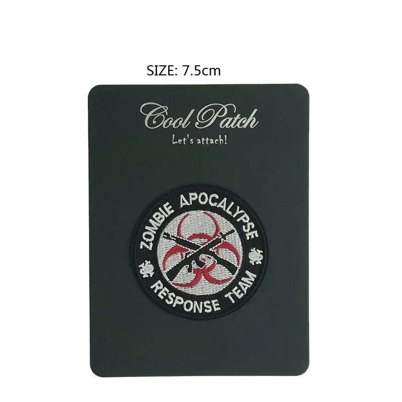 3 &quotзомби ответ команда м/ф серии с нашивкой в виде логотипа утюг на патчи для