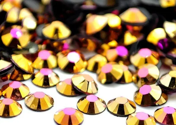 AAA + золотые розы AB полимерные плоские бусины для нейл-арта/одежды/украшения (2 мм 3