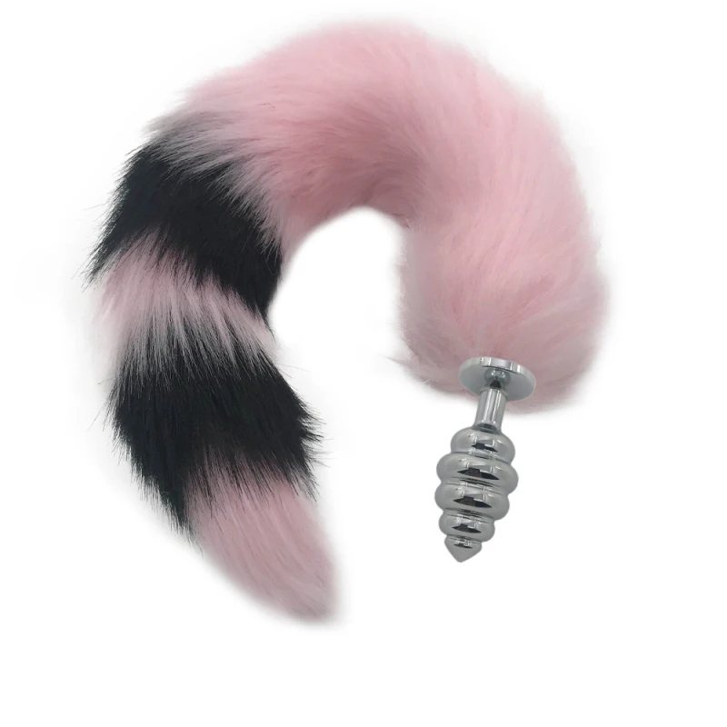 Анальная пробка S/M/L из нержавеющей стали с искусственным лисьим хвостом|Анальные