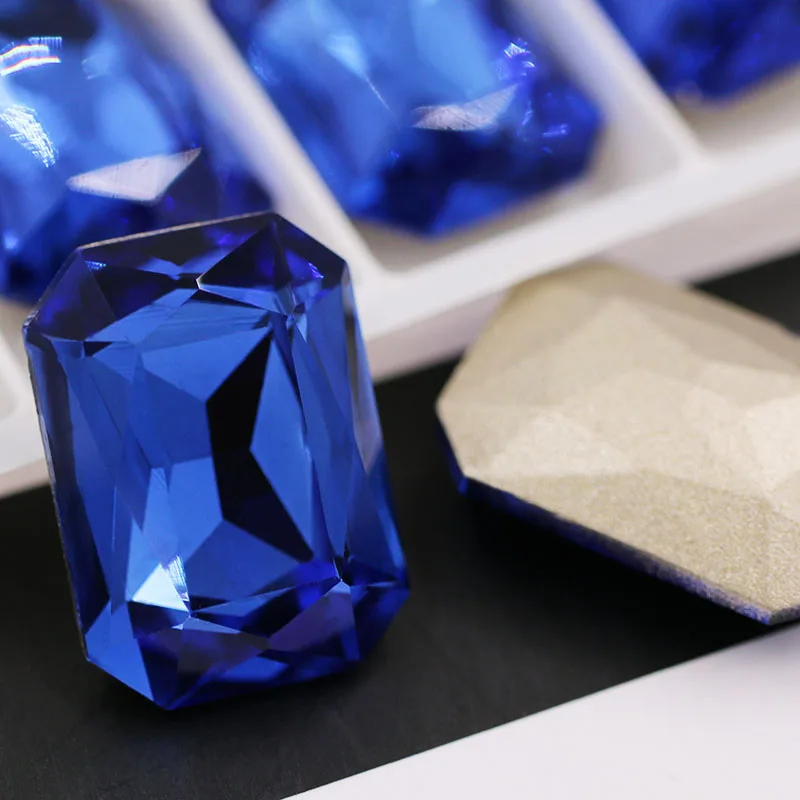 Высококачественные светло голубые прямоугольные Восьмиугольные острые