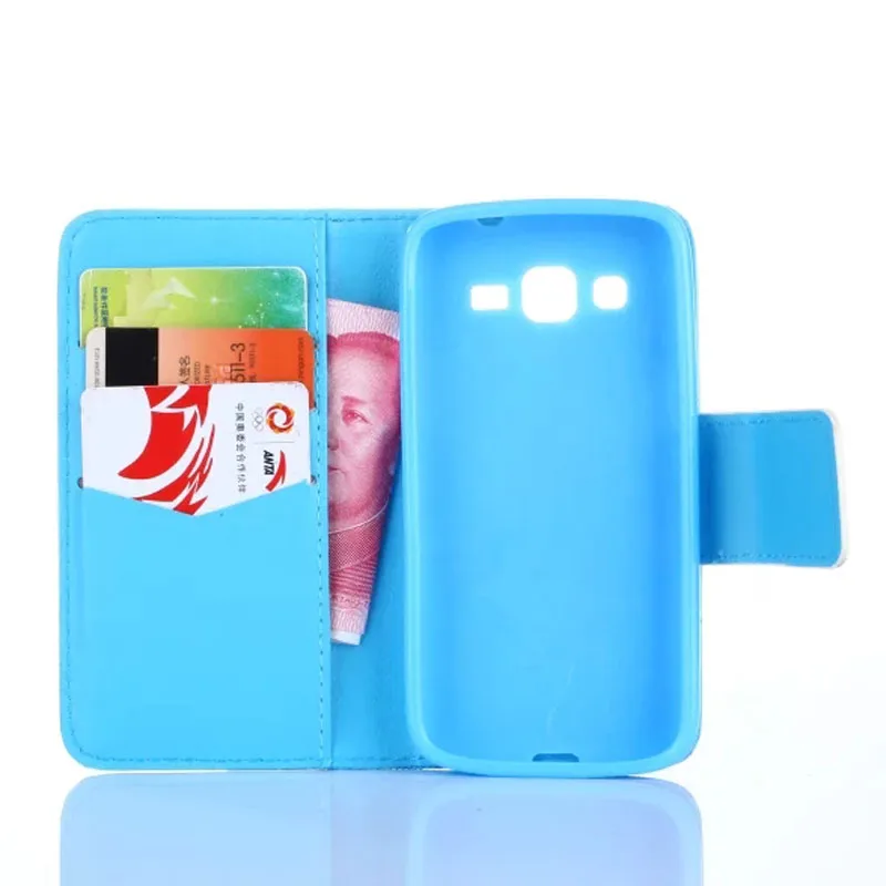 Красивые Печати Магнитный PU Кожаный Телефон Случае Покрытия Для Samsung Galaxy Core 4G Lte