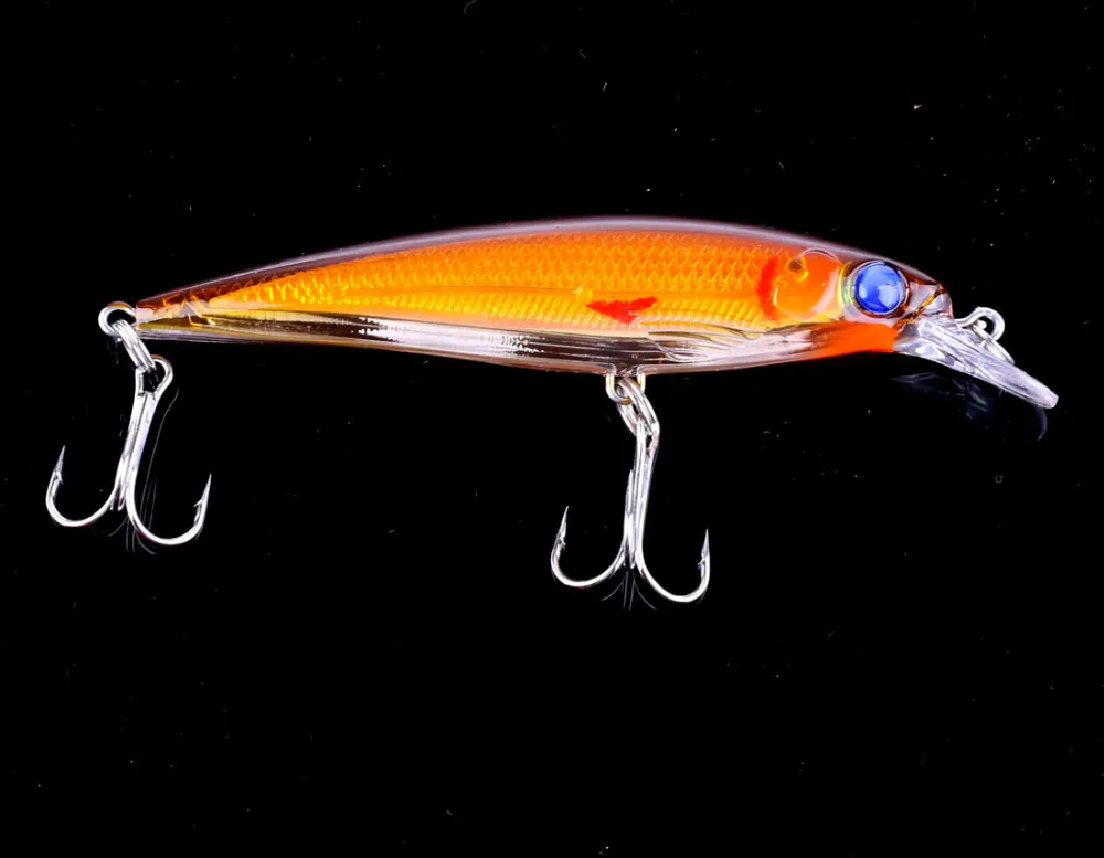 1 шт. Isca искусственная Рыбная приманка вобблер лазер Minnow 6 # перо крючок
