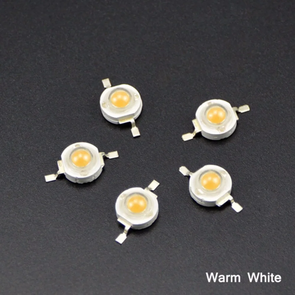 50PCS/Lot 1W led chips bulb diode lamp High Power Led Spotlight Blue Red Yellow Warm Cool White Colorful Downlight Diode | Лампы и