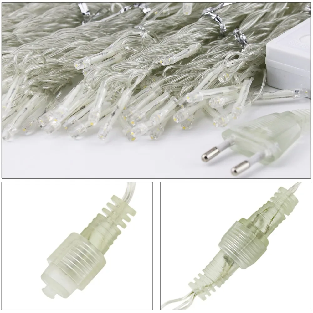 

6M*3M 600 LED String Light Garden Outdoor Holiday Lights Fairy Led Curtain Garlands Strip Wedding Party Decoration 220V 110V JQ