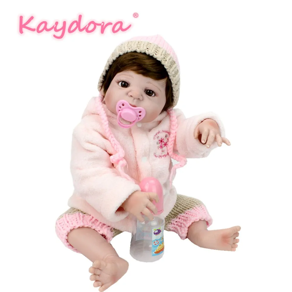 Kaydora 22 дюйма Ручная работа boneca Кукла reborn lol bebe реалистичные куклы для