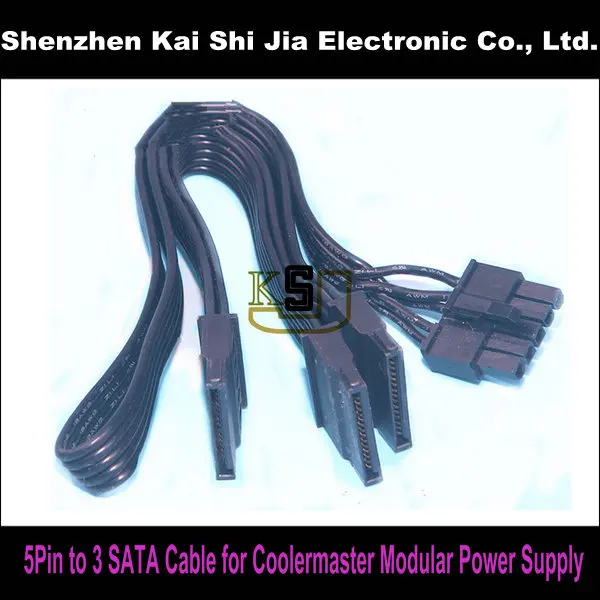 Высокое качество 5Pin к 3 X SATA модульный блок питания адаптер кабель для Coolermaster V700 V750