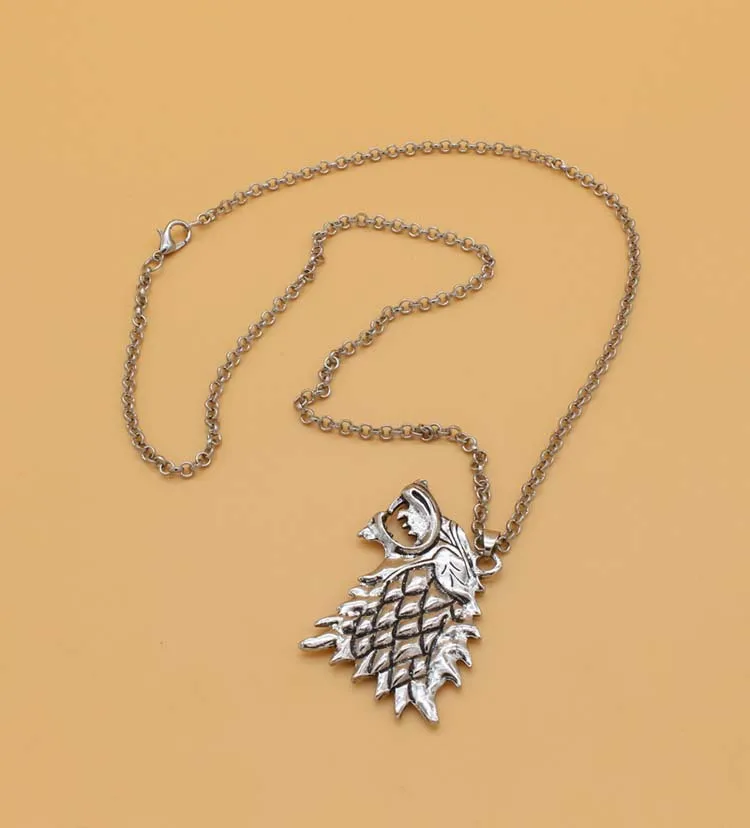 2015 мода драгоценности кулон женщин нью-men песнь льда и огня игра престолов - старк