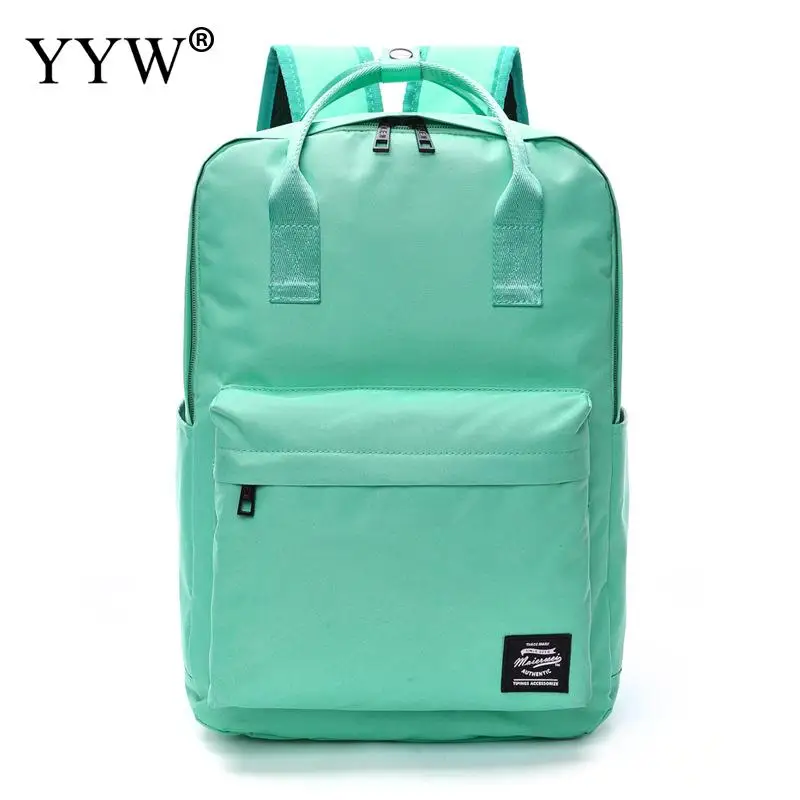 mint green Большой Вместительный женский рюкзак, школьные сумки для подростков, мужские сумки для путешествий из ткани Оксфорд, рюкзак для ноутбука для девочек, рюкзак Mochila - Цвет: mint green