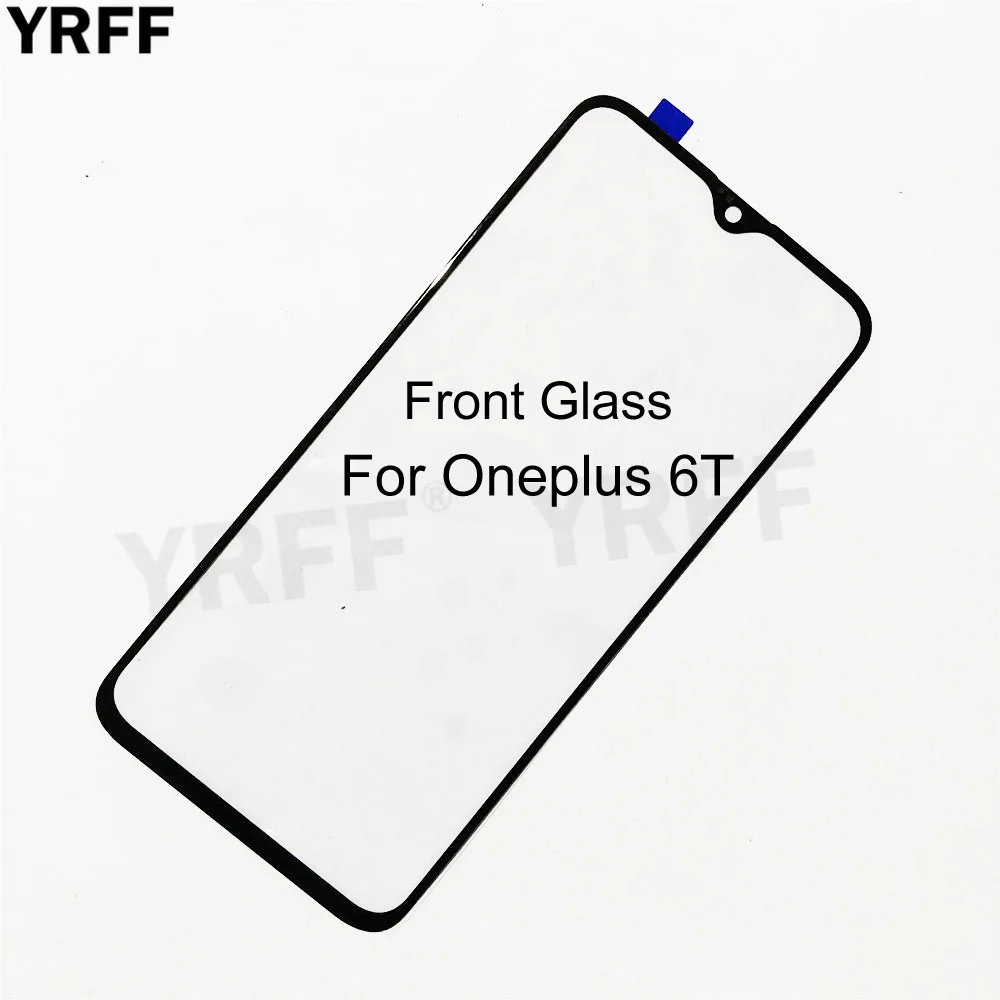 Мобильная передняя панель стекло для Oneplus 7 6T 6 Переднее стекло внешняя стеклянная крышка Замена панели