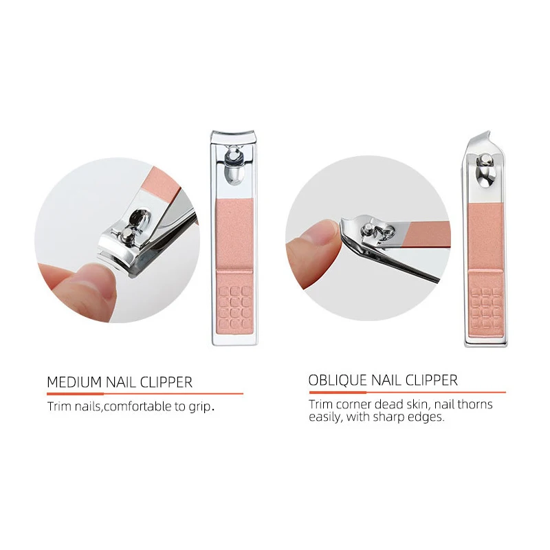 7 шт./компл. из нержавеющей стали розового золота кутикулы толкатель клипер