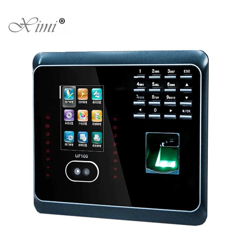 UF100Plus распознавание лица посещаемость времени с отпечатком пальца и RFID карты EM