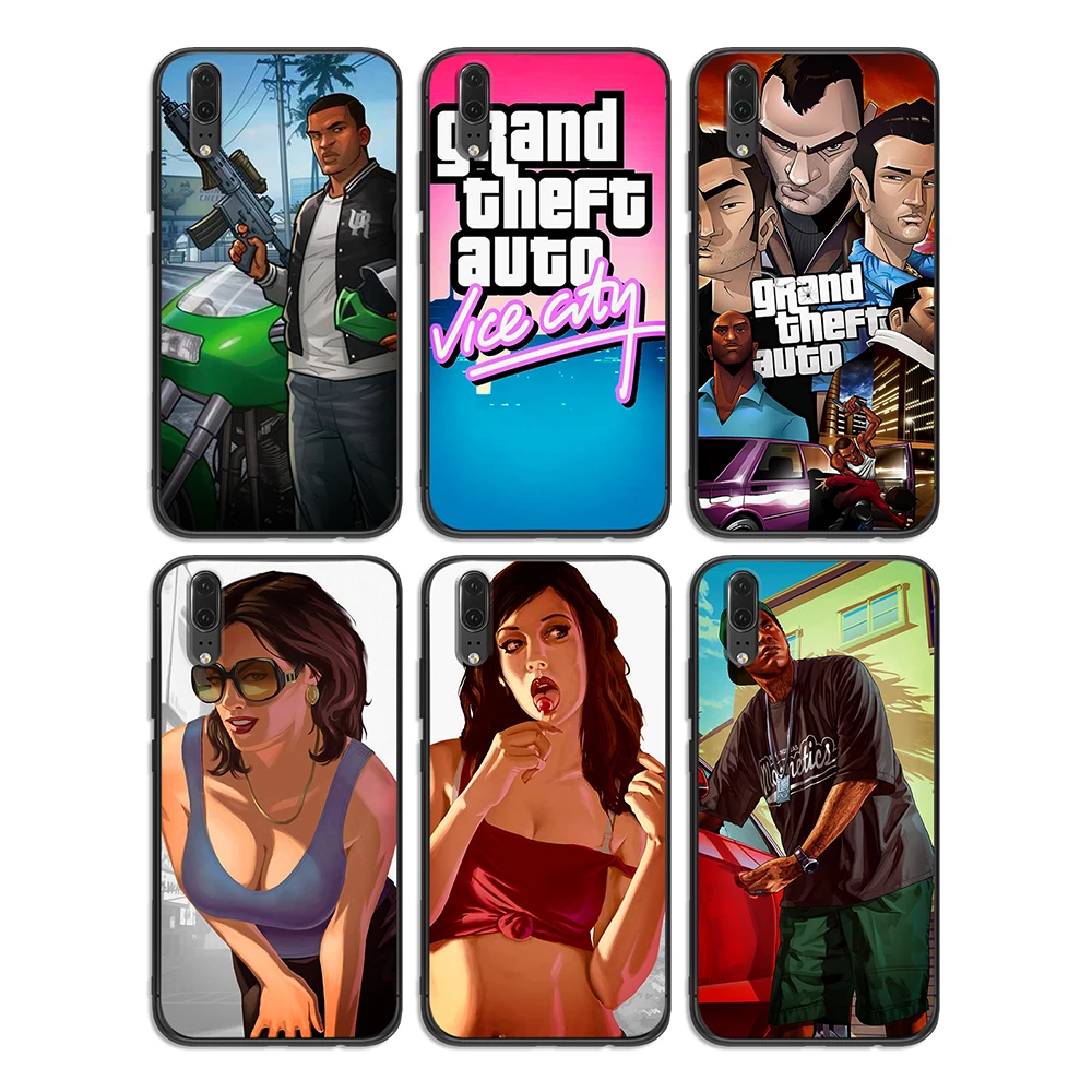 Grand Theft Авто мягкий телефон для huawei Honor 6A 7A 3GB Pro 7X 8X 8C 10 Lite Note задняя крышка чехол |