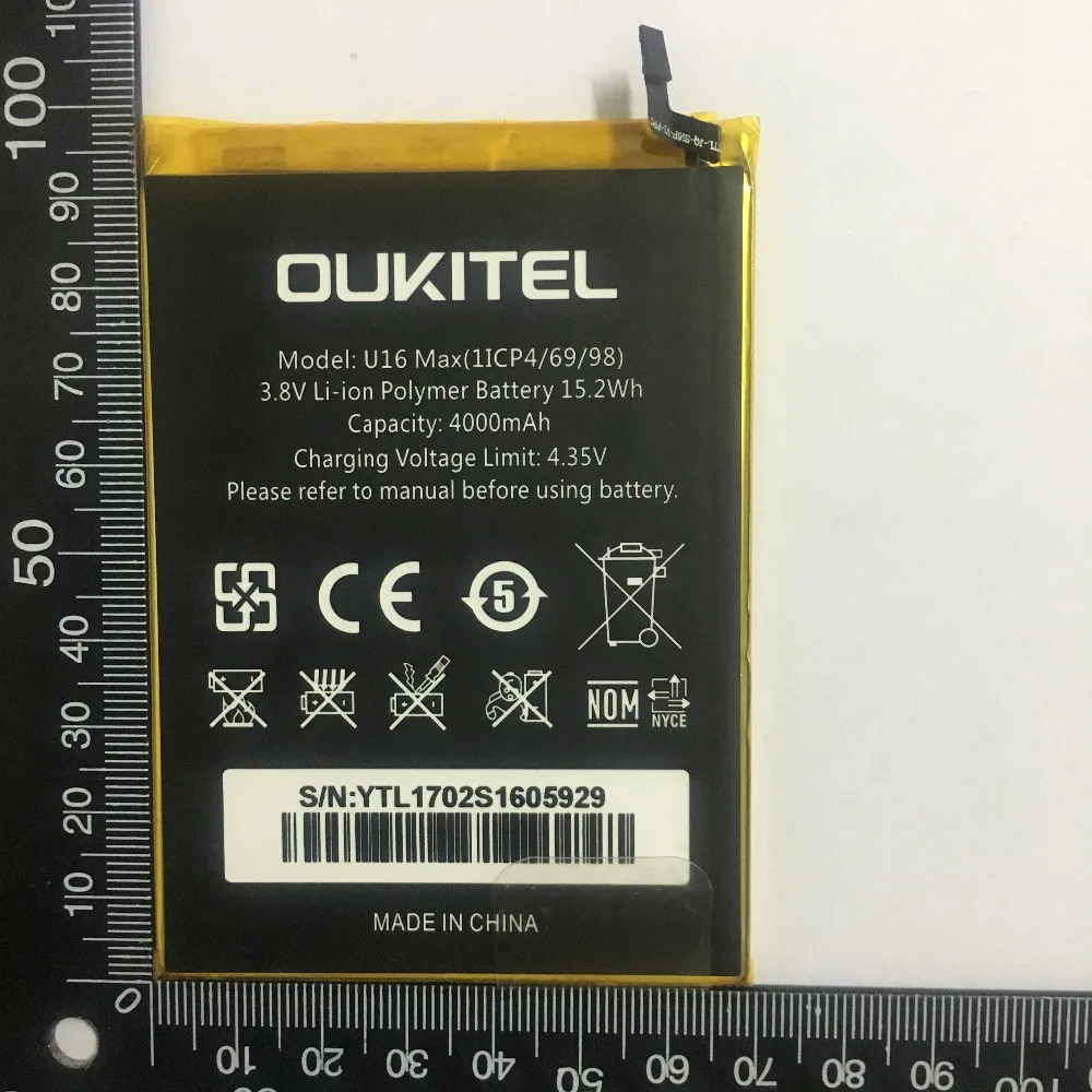 

Oukitel U16 Max Battery Original High Capacity 4000mAh Battery Backup Replacement for Oukitel U16 Max Smart Phone With In Stock