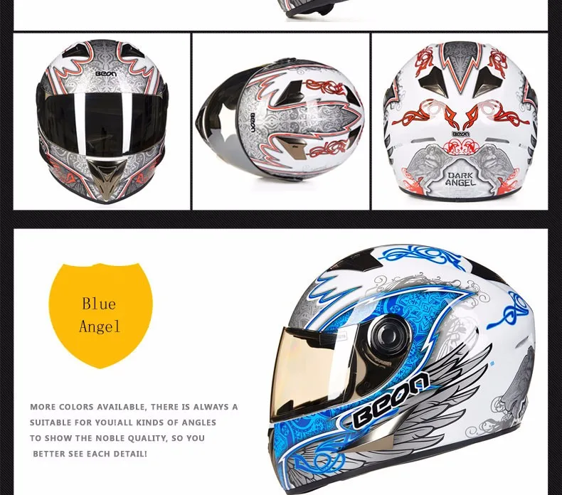BEON moto rcycle Полный лицевой шлем moto rbike racing ECE Сертификация шлемы для мужчин и женщин casco moto шлем B500 шлем