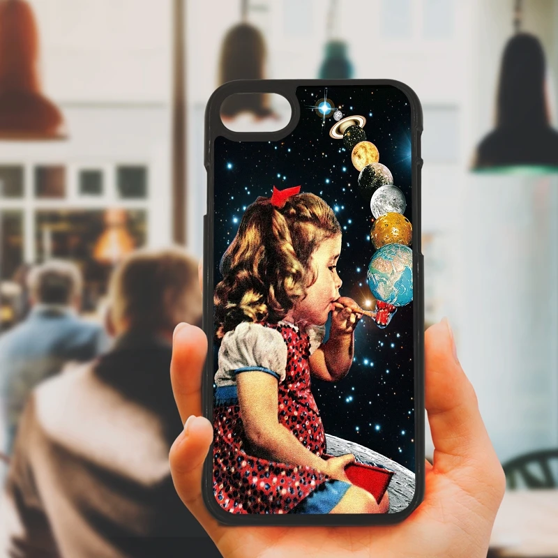 Чехол для телефона с изображением Волка Луны гладкий пластиковый жесткий чехол