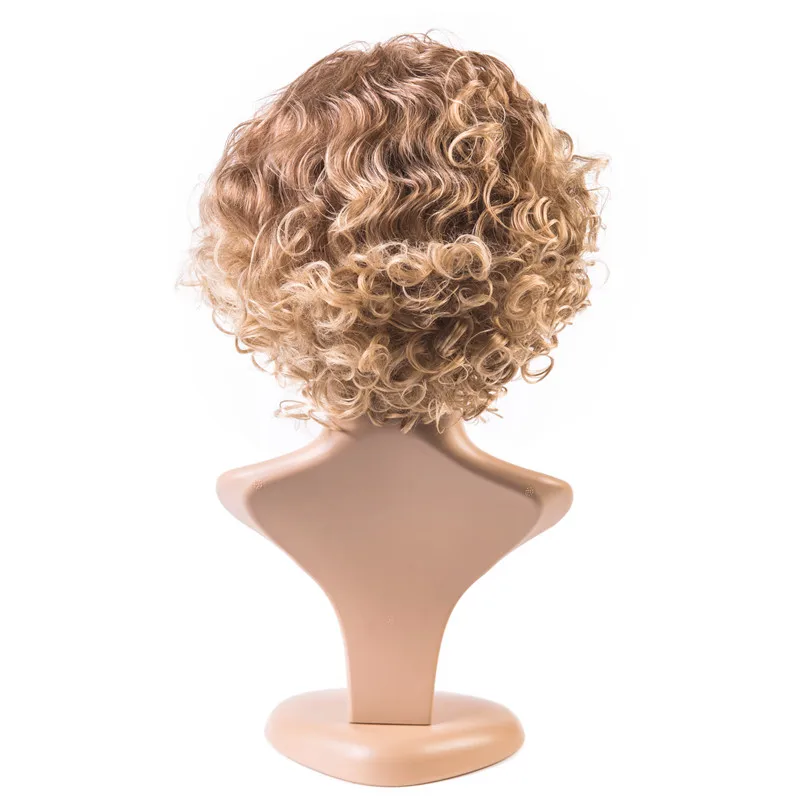 GRES Надувные вьющиеся высокотемпературные волосы блонд коричневый градиент для