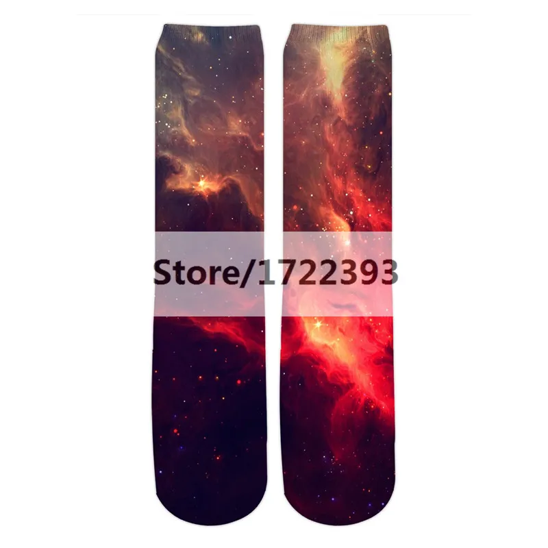 PLstar Cosmos, новинка, модные носки для мужчин/женщин, 3d принт, галактика, короткие носки, космос, звездная луна, небо, носки, Осень-зима, плотные носки