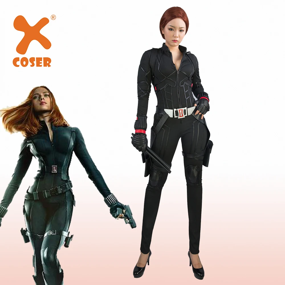 XCOSER Natasha Endgame Черная Вдова Косплей Костюм Полный Комплект абсолютно новый пу