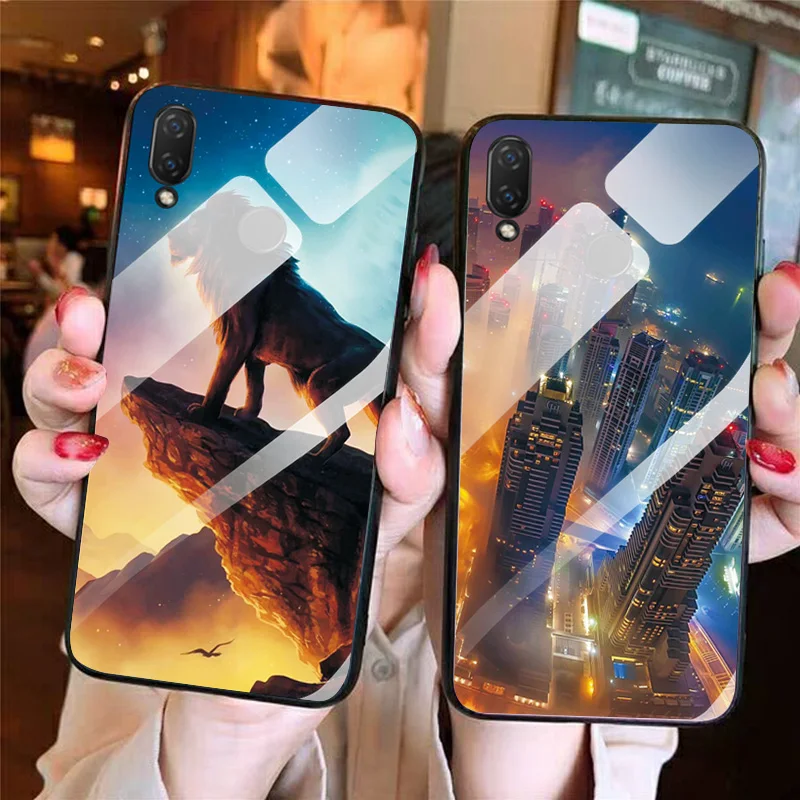 Чехол для телефона из закаленного стекла huawei Honor 8X задняя крышка Honor8X 8 X Классные
