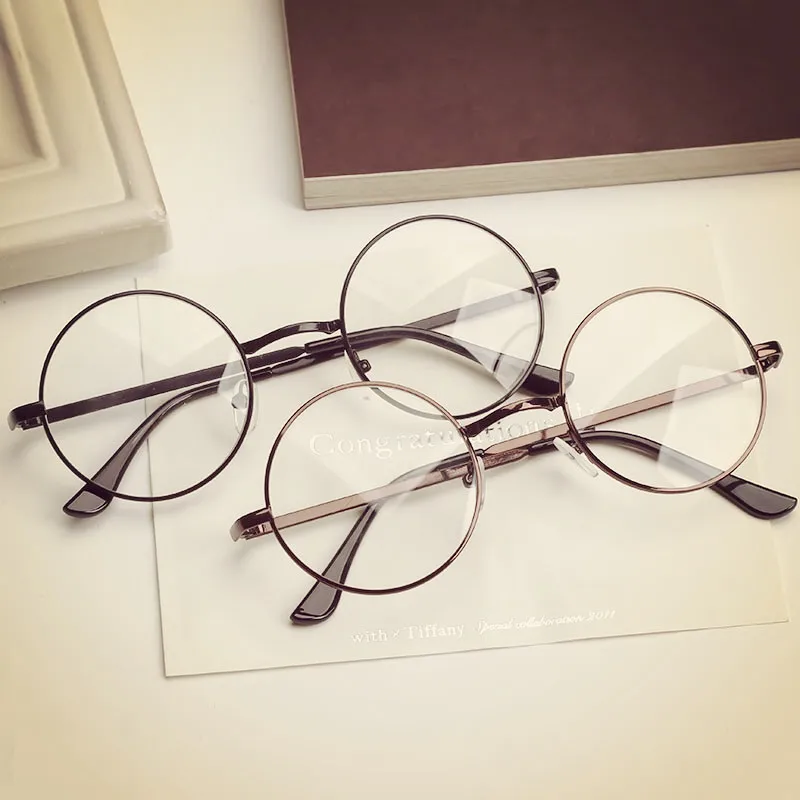 IVE Очки Для Чтения Зеркало Круглый Объектив Металла Нержавеющей Стали Сплав Frame