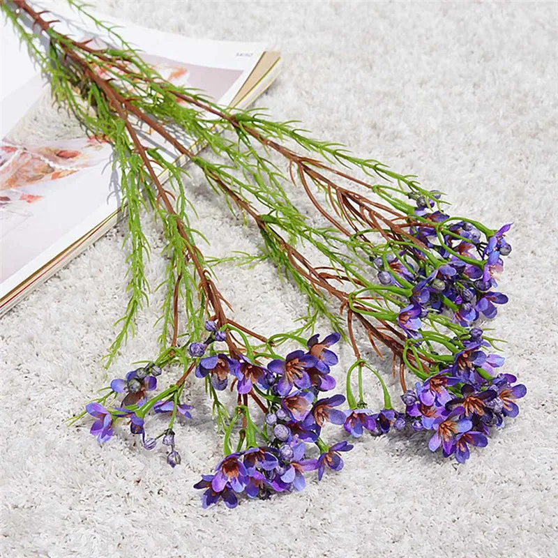79cm Artificial Plum Flower Branch Real Touch Fake Flowers Simulation Plant for Party DIY Wedding Decoration Home Garden Decor | Дом и сад