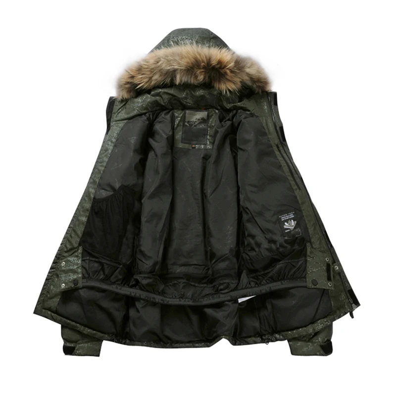 2022 Hot Sale Men Down Jacket Winter Down Coat White Duck Down Real Raccoon Fur Fashions Winter Men Coats Free Shipping