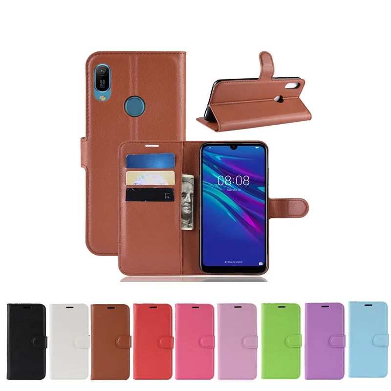 Litchi Grain Flip PU Leather Cover Case For Samsung Galaxy A20 A30 A50 Lychee Phone Bag | Мобильные телефоны и аксессуары