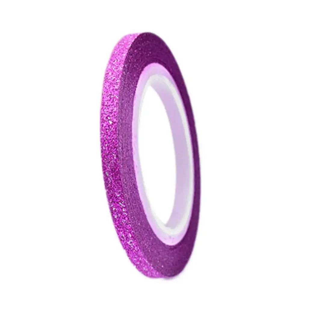 rose red 3mm Beauty Shiny Glitter Art Striping Tape China Line Casual, Party, Dating Decoration Sticker Tips Nail Art - Цвет: rose red 3mm