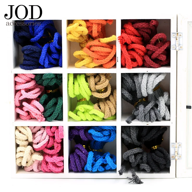 

5mm x1Meters Braided Twined Cotton Rope Colored Hemp Rope Macrame Cord Decorative Twine Coton Red Pink Green Black Knit