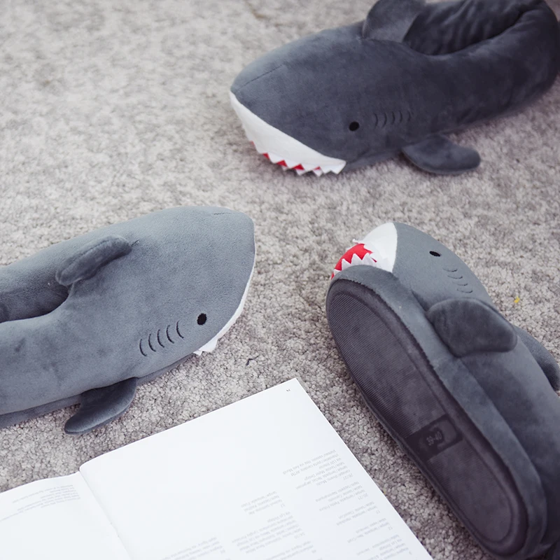 

Dropshipping Millfy Stuff Shark Slippers Plush Animal Slippers Soft Comfy Home Shoes