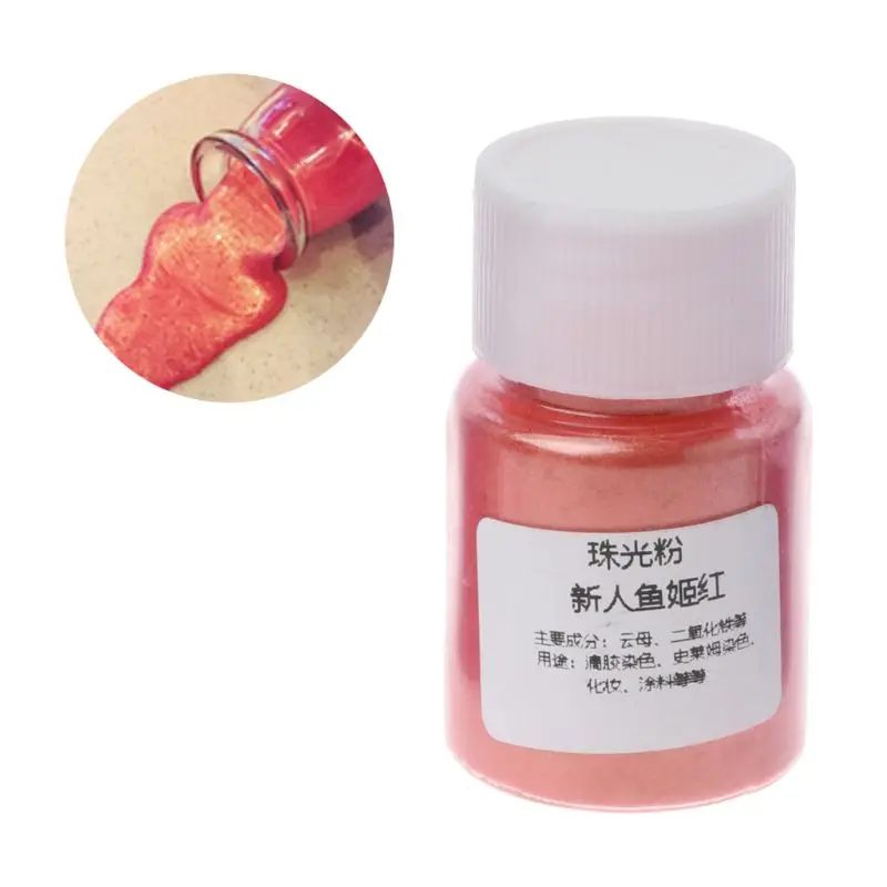 Watermelon Red Полимерный краситель порошок слюда жемчужный пигмент красители Кристалл грязи смолы ювелирных изделий - Цвет: Watermelon Red