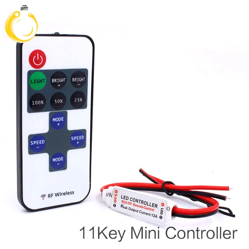 12В РЧ светодиодный светильник мини беспроводной переключатель управления Лер