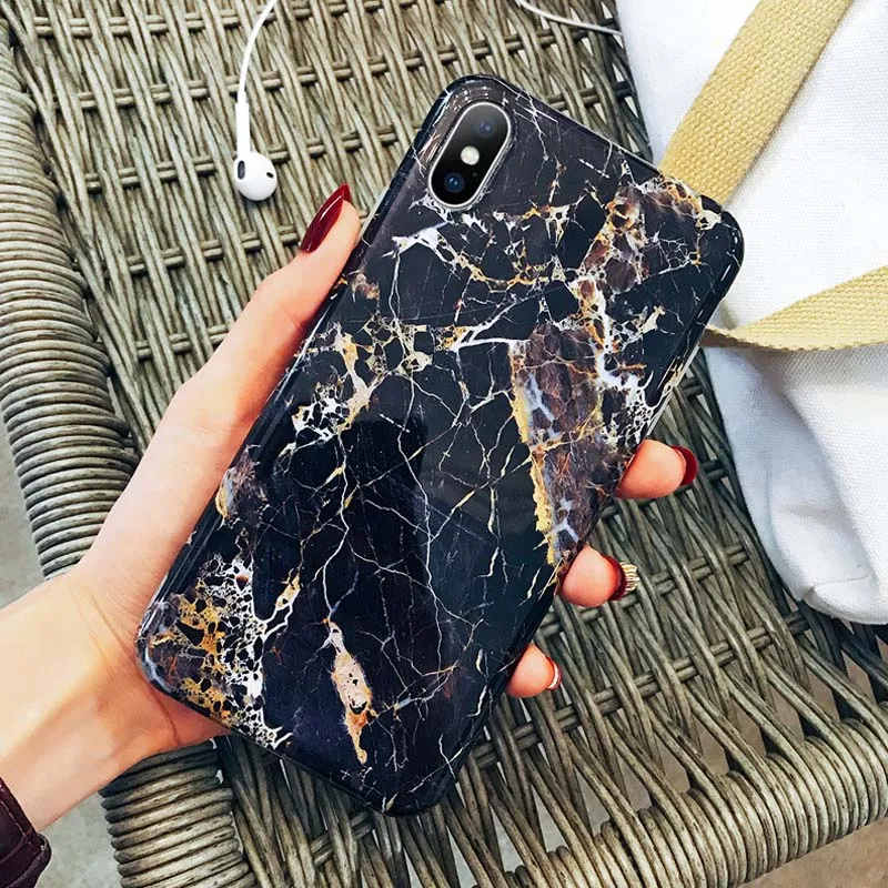 5491 Moskado Роскошный Мраморный чехол для iPhone XS Max 7 8 6 6S Plus X XR XS гранитный камень текстура чехол для телефона мягкий IMD силиконовый чехол - Цвет: 5491