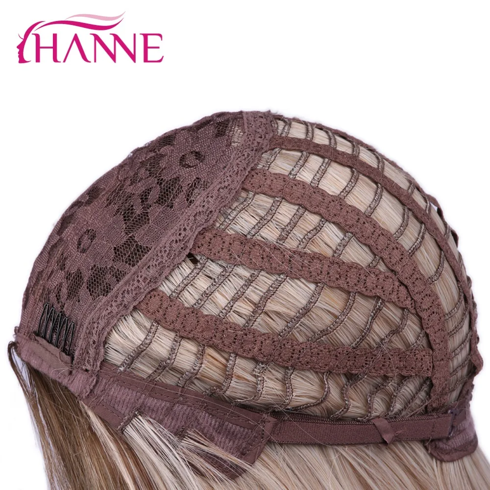 HANNE, 24 дюйма, Омбре, блонд, парики для женщин, прямой парик, синтетический блонд, длинный парик, косплей, жаропрочные, натуральные волосы, парики