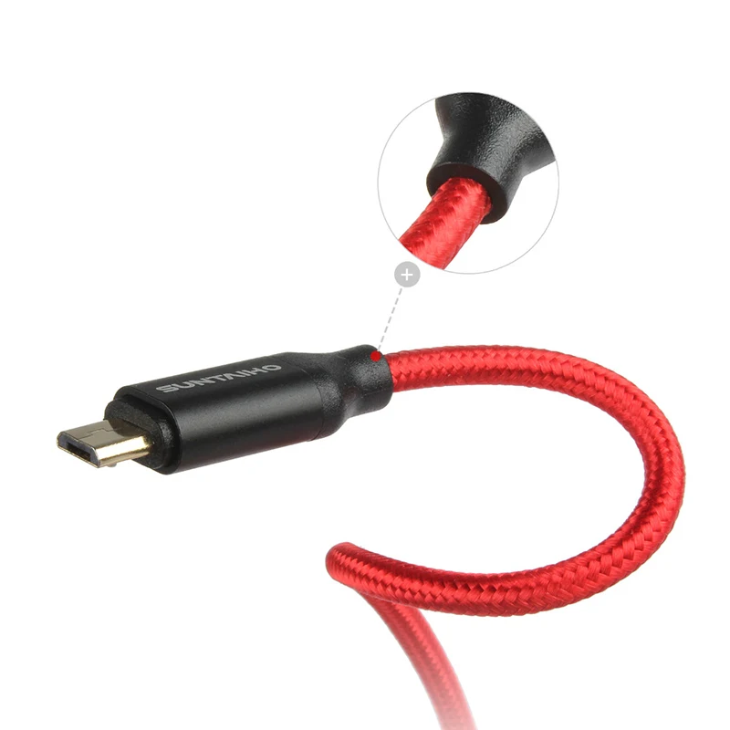[10 шт. в упаковке] Suntaiho Micro USB кабель 5V2. 5A нейлоновый для синхронизации данных samsung