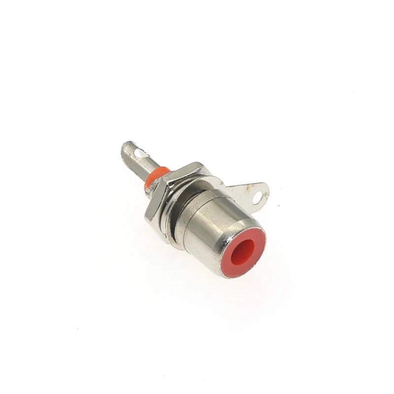 10 red 10 шт./партия маленький RCA 512 женский металл 36 В 1A аудио разъемы провода разъем электрические терминалы разъем для кабеля - Цвет: 10 red
